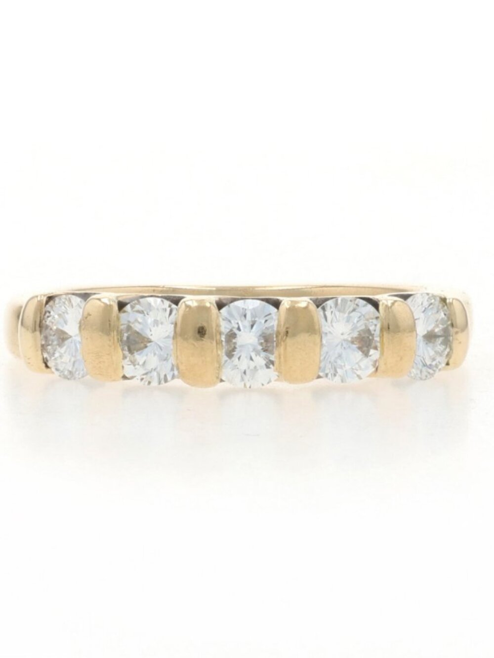 The LEO Diamond Band - Yellow Gold 14k LEO Round 1.00ctw Anniversary Ring